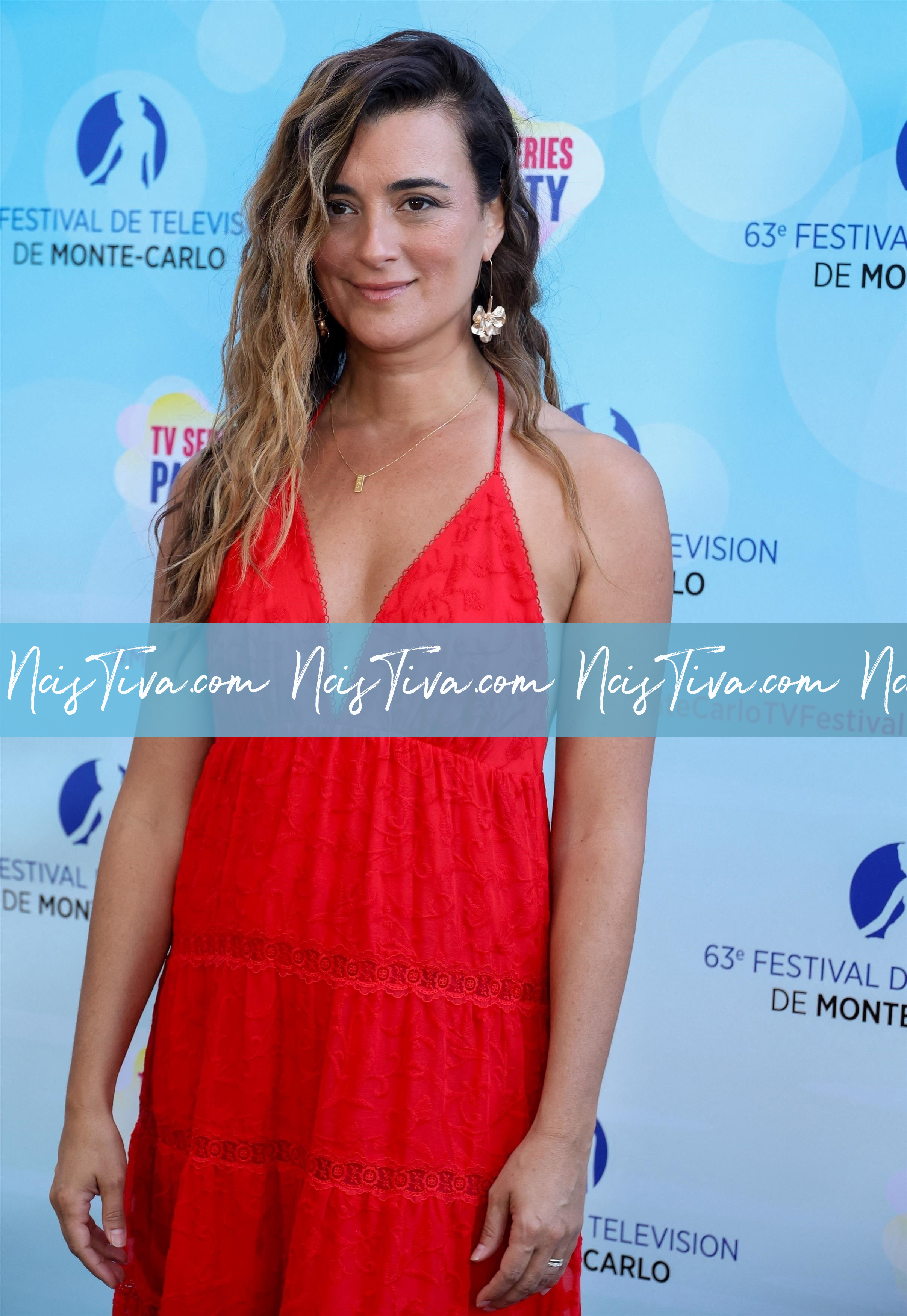 Cote de Pablo attends the Red Carpet during the 63rd Monte-Carlo Television Festival