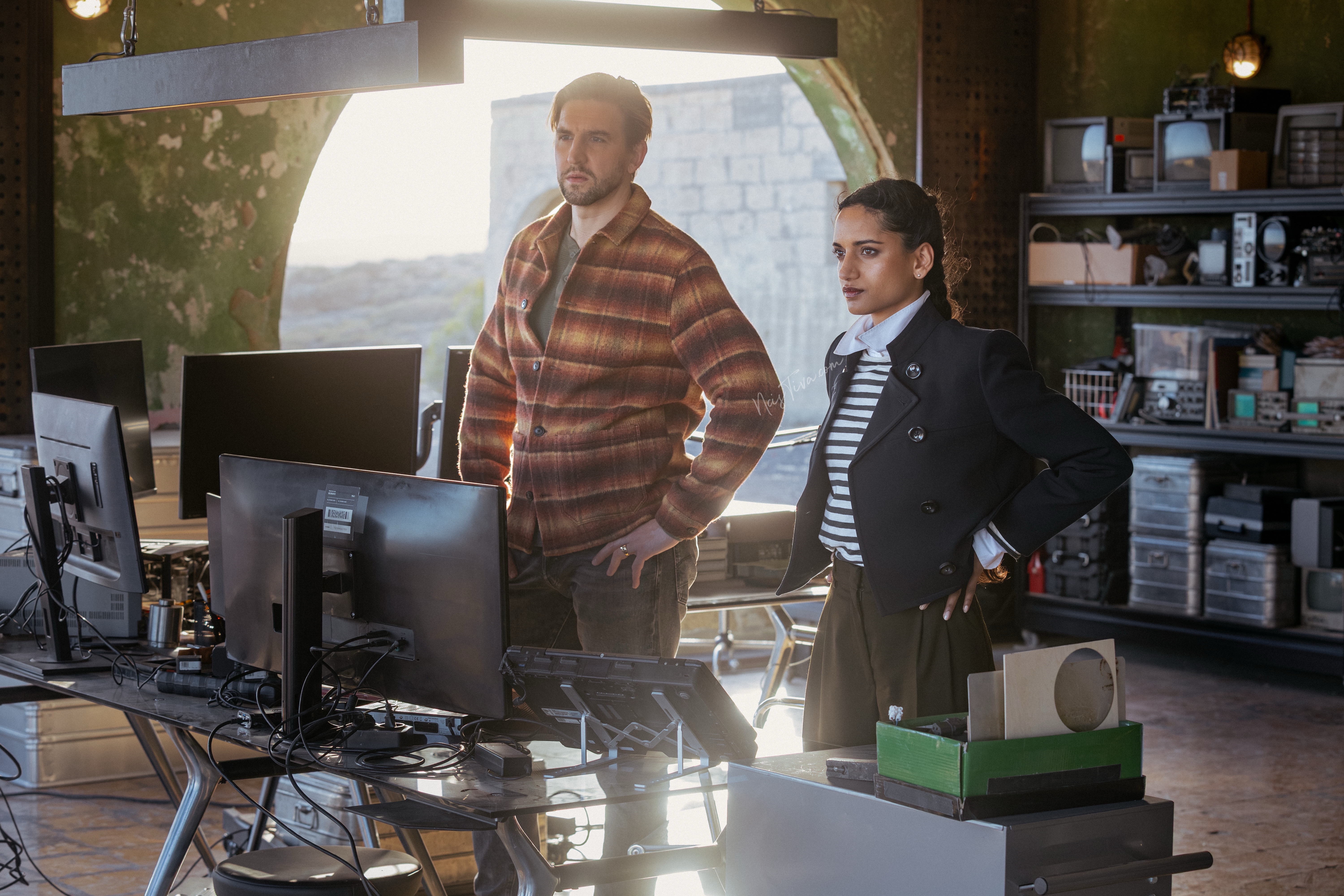 Max Osinski as Boris and Amita Suman as Claudette In NCIS: Tony & Ziva