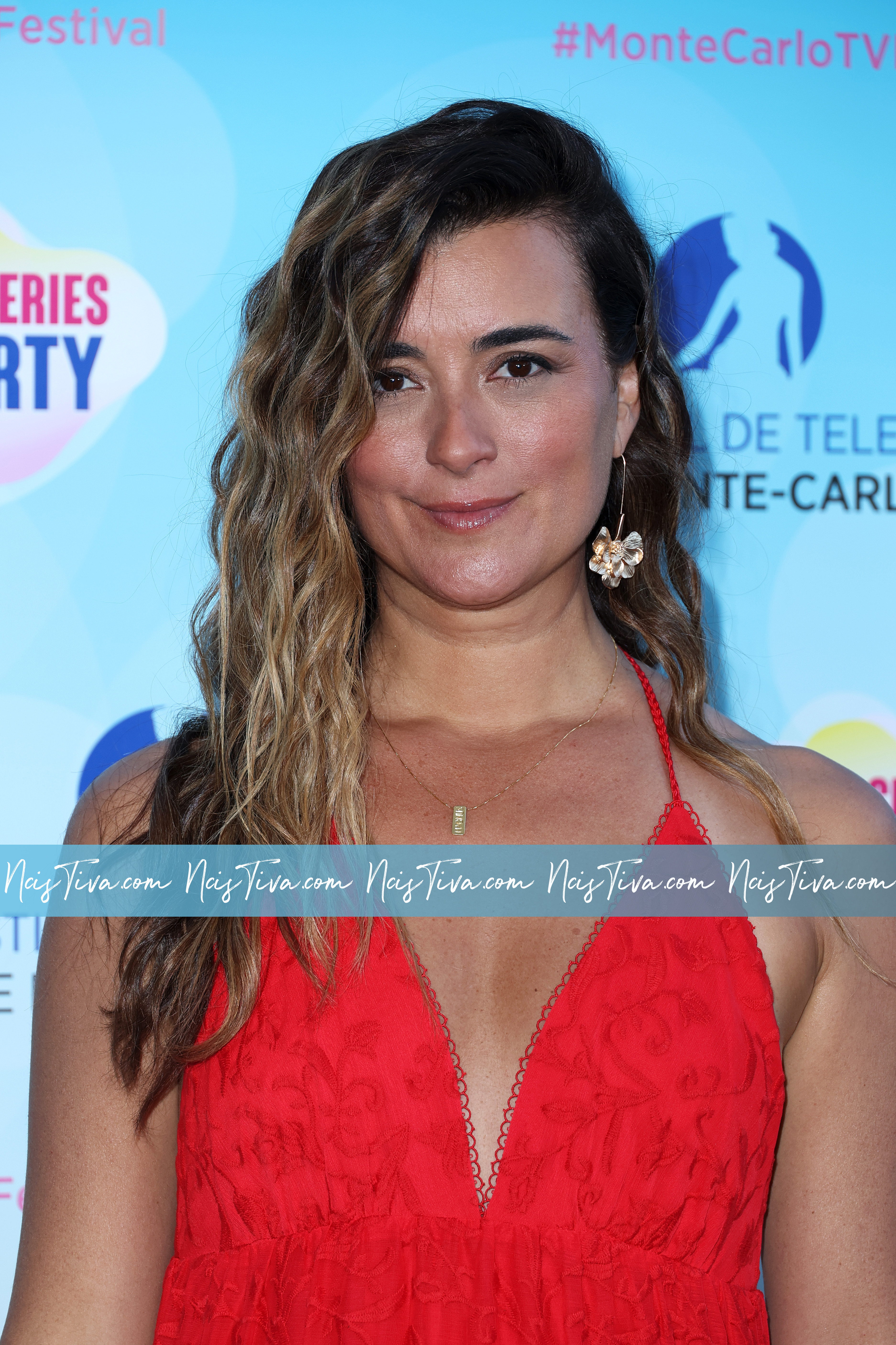 Cote de Pablo attends the Red Carpet during the 63rd Monte-Carlo Television Festival