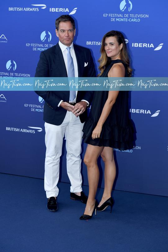 Michael Weatherly with Cote de Pablo during the opening ceremony of the 63th Monte-Carlo Television Festival in Monaco, on June 14, 2024.