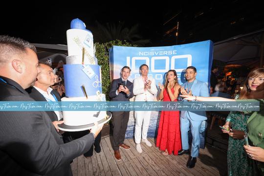 Michael Weatherly, Cote de Pablo, Brian Dietzen and Wilmer Valderrama celebrate a thousand episodes of 'NCIS' during the 63rd Monte-Carlo Television Festival.