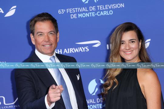 Michael Weatherly with Cote de Pablo during the opening ceremony of the 63th Monte-Carlo Television Festival in Monaco, on June 14, 2024.