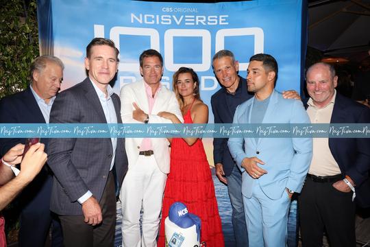 Michael Weatherly, Cote de Pablo, Brian Dietzen and Wilmer Valderrama celebrate a thousand episodes of 'NCIS' during the 63rd Monte-Carlo Television Festival.