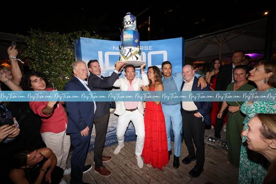 Michael Weatherly, Cote de Pablo, Brian Dietzen and Wilmer Valderrama celebrate a thousand episodes of 'NCIS' during the 63rd Monte-Carlo Television Festival.