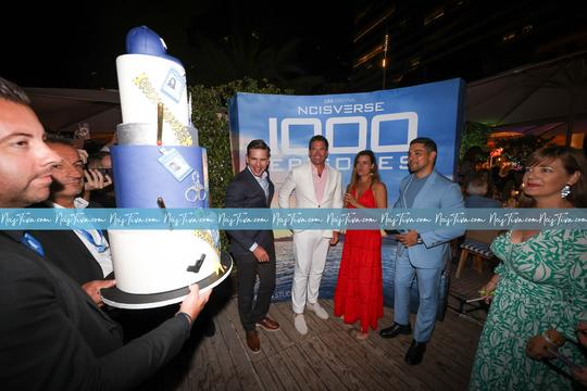 Michael Weatherly, Cote de Pablo, Brian Dietzen and Wilmer Valderrama celebrate a thousand episodes of 'NCIS' during the 63rd Monte-Carlo Television Festival.