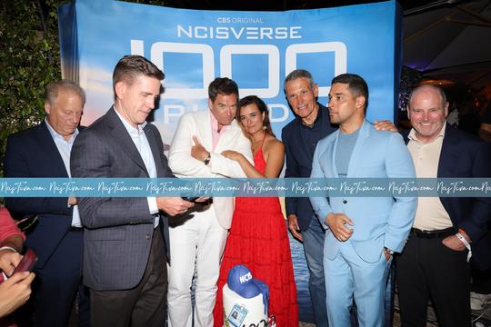 Michael Weatherly, Cote de Pablo, Brian Dietzen and Wilmer Valderrama celebrate a thousand episodes of 'NCIS' during the 63rd Monte-Carlo Television Festival.